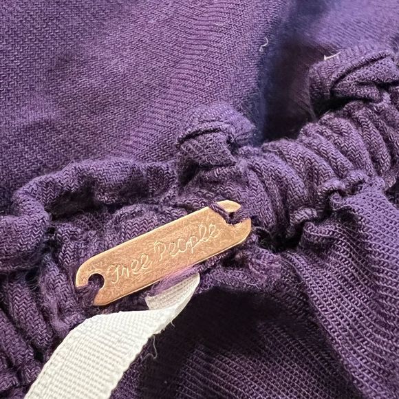 Free people Fleur Du Jour Embroidered Purple Mini Boho Cotton Dress XS - Picture 11 of 12